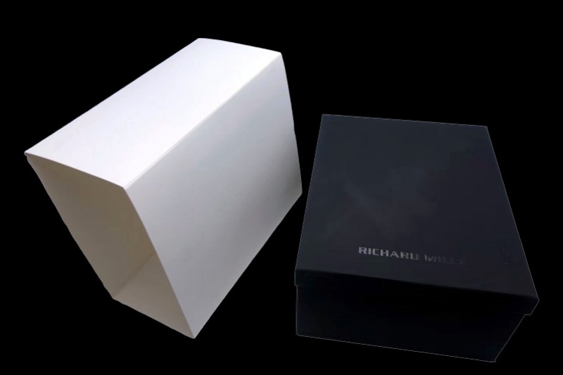 Richard Mille - Black Oval Leather Watch Box Set Top 1:1 Quality with Booklet and Tag