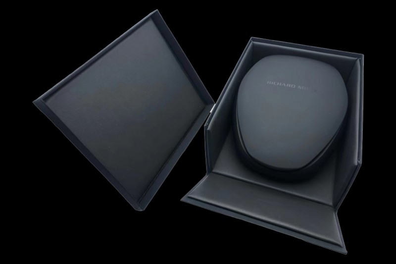Richard Mille - Black Oval Leather Watch Box Set Top 1:1 Quality with Booklet and Tag