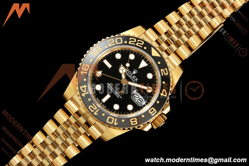 Rolex - GMT II 126718GRNR 40mm 904L Jub YG/YG Black Dial QF VR3285