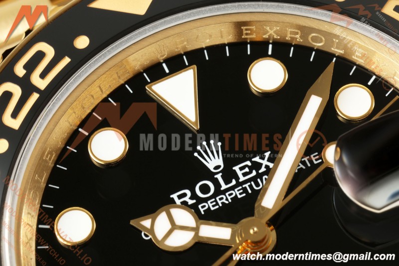 Rolex - GMT II 126718GRNR 40mm 904L Jub YG/YG Black Dial QF VR3285