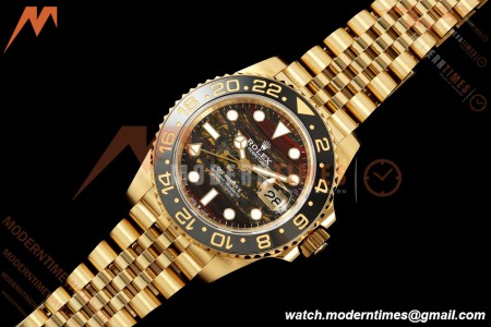 Rolex - GMT II 126718GRNR 40mm 904L Jub YG/YG Tiger Iron Dial QF VR3285 | ロレックス - GMTマスターII 126718GRNR 40mm 904L ジュビリーブレス イエローゴールド/イエローゴールド タイガーズアイ（タイガーアイアン）ダイアル QF VR3285