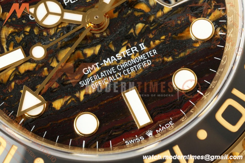 Rolex - GMT II 126718GRNR 40mm 904L Jub YG/YG Tiger Iron Dial QF VR3285