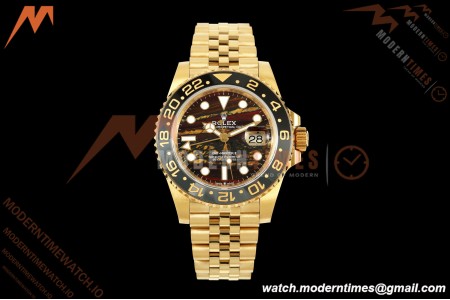 Rolex - GMT II 126718GRNR 40mm 904L Jub YG/YG Tiger Iron Dial QF VR3285 Free Sprung