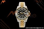Rolex - GMT II 126713GRNR 40mm 904L Jub SS/YG Black Dial QF JH3285 Free Sprung