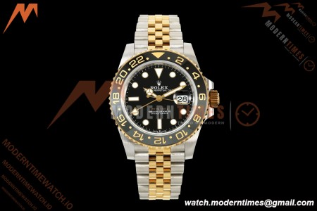 Rolex - GMT II 126713GRNR Jub 40mm 904L SS/YG Black Dial QF JH3285 Free Sprung | QF Factory ロレックス GMTマスターII 126713GRNR 40mm 904Lステンレス/イエローゴールド（コンビ） ブラックダイアル ジュビリーブレス JH3285搭載 フリースプラング