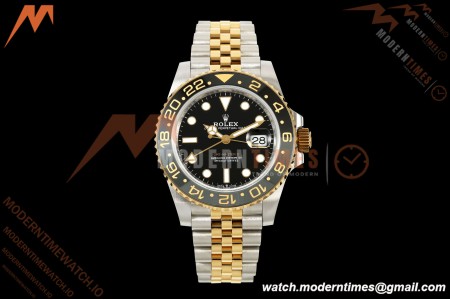Rolex - GMT II 126713GRNR 40mm 904L Jub SS/YG Black Dial QF JH3285 Free Sprung