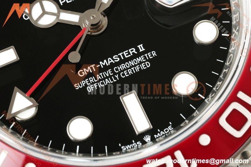 Rolex - GMT II 126710BLRO Pepsi 40mm 904L Jub SS/SS Black Dial QF JH3285 Free Sprung | QF Factory ロレックス GMTマスターII 126710BLRO「ペプシ」 40mm 904Lステンレススチール ブラックダイアル ジュビリーブレス JH3285搭載 フリースプラング
