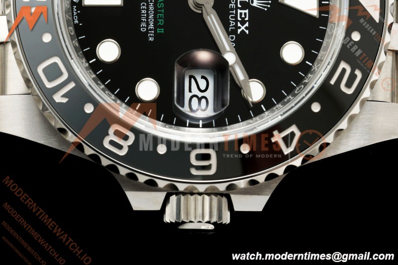 Rolex - GMT II 126710GRNR Bruce Wayne 40mm 904L Jub SS/SS Black Dial QF JH3285 Free Sprung