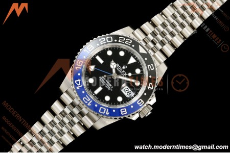 Rolex - GMT II 126710BLNR Batgirl 40mm 904L Jub SS/SS Black Dial QF JH3285 Free Sprung