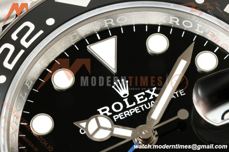 Rolex - GMT II 126710BLNR Batgirl 40mm 904L Jub SS/SS Black Dial QF JH3285 Free Sprung | QF Factory ロレックス GMTマスターII 126710BLNR「バットガール」 40mm 904Lステンレススチール ブラックダイアル ジュビリーブレス JH3285搭載 フリースプラング