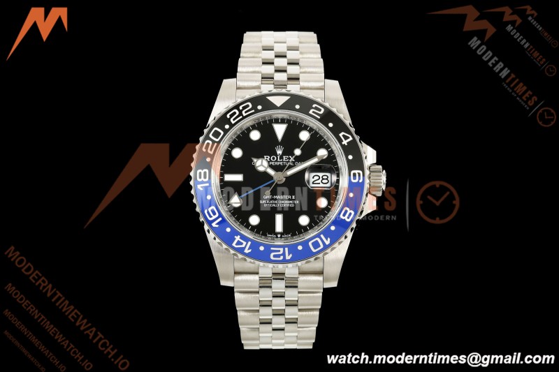 Rolex - GMT II 126710BLNR Batgirl 40mm 904L Jub SS/SS Black Dial QF JH3285 Free Sprung | QF Factory ロレックス GMTマスターII 126710BLNR「バットガール」 40mm 904Lステンレススチール ブラックダイアル ジュビリーブレス JH3285搭載 フリースプラング
