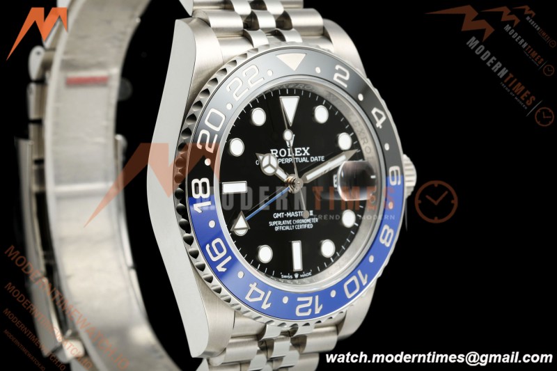 Rolex - GMT II 126710BLNR Batgirl 40mm 904L Jub SS/SS Black Dial QF JH3285 Free Sprung | QF Factory ロレックス GMTマスターII 126710BLNR「バットガール」 40mm 904Lステンレススチール ブラックダイアル ジュビリーブレス JH3285搭載 フリースプラング
