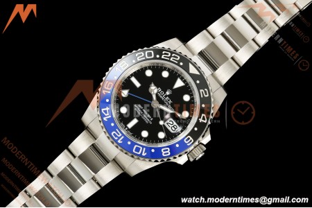 Rolex - GMT II 126710BLNR Batman 40mm 904L Oys SS/SS Black Dial QF JH3285 Free Sprung