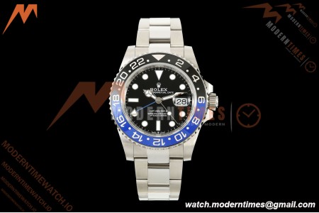 Rolex - GMT II 126710BLNR Batman 40mm 904L Oys SS/SS Black Dial QF JH3285 Free Sprung