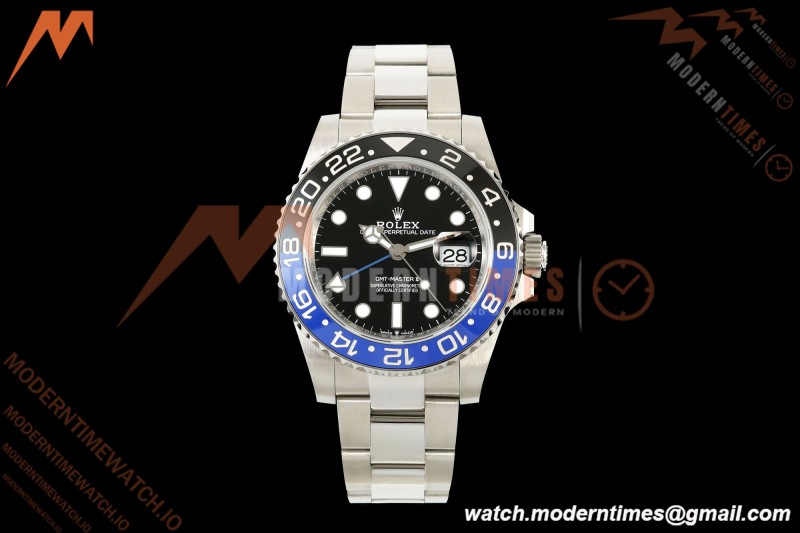 Rolex - GMT II 126710BLNR Batman 40mm 904L Oys SS/SS Black Dial QF JH3285 Free Sprung
