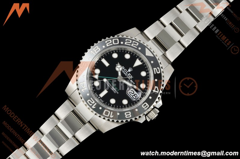 Rolex - GMT II 126710GRNR Bruce Wayne 40mm 904L Oys SS/SS Black Dial RF JH3285 Free Sprung