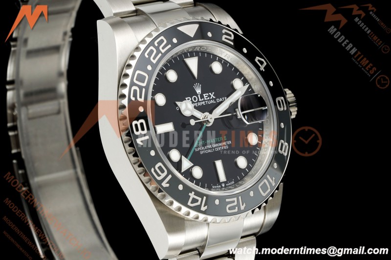Rolex - GMT II 126710GRNR Bruce Wayne 40mm 904L Oys SS/SS Black Dial RF JH3285 Free Sprung
