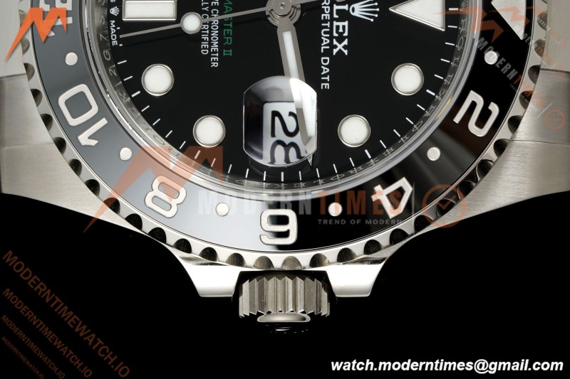 Rolex - GMT II 126710GRNR Bruce Wayne 40mm 904L Oys SS/SS Black Dial RF JH3285 Free Sprung