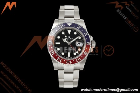 Rolex - GMT II 126710BLRO Pepsi 40mm 904L Oys SS/SS Black Dial RF JH3285 Free Sprung