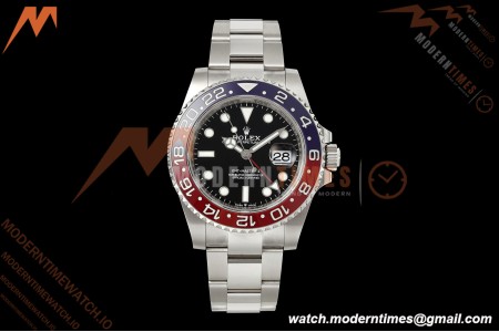 Rolex - GMT II 126710BLRO Pepsi 40mm 904L Oys SS/SS Black Dial RF JH3285 Free Sprung