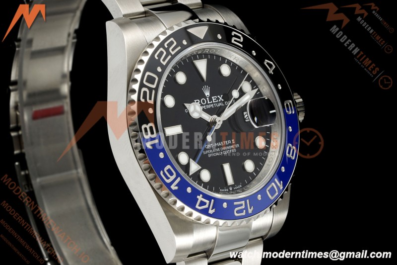 Rolex - GMT II 126710BLNR Batman 40mm 904L Oys SS/SS Black Dial RF JH3285 Free Sprung