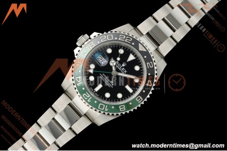 Rolex - GMT II 126720VTNR LHD 40mm 904L Oys SS/SS Black Dial RF JH3285 Free Sprung