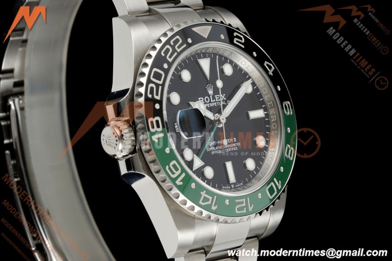Rolex - GMT II 126720VTNR LHD 40mm 904L Oys SS/SS Black Dial RF JH3285 Free Sprung