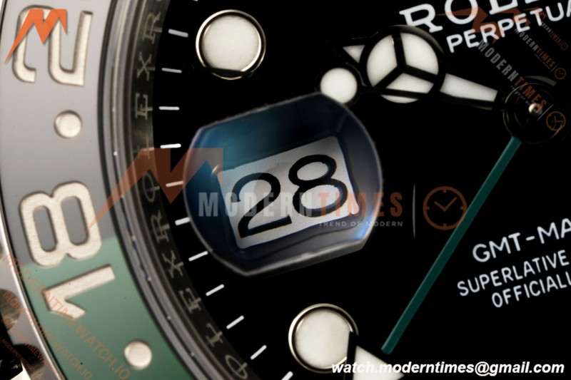 Rolex - GMT II 126720VTNR LHD 40mm 904L Oys SS/SS Black Dial RF JH3285 Free Sprung