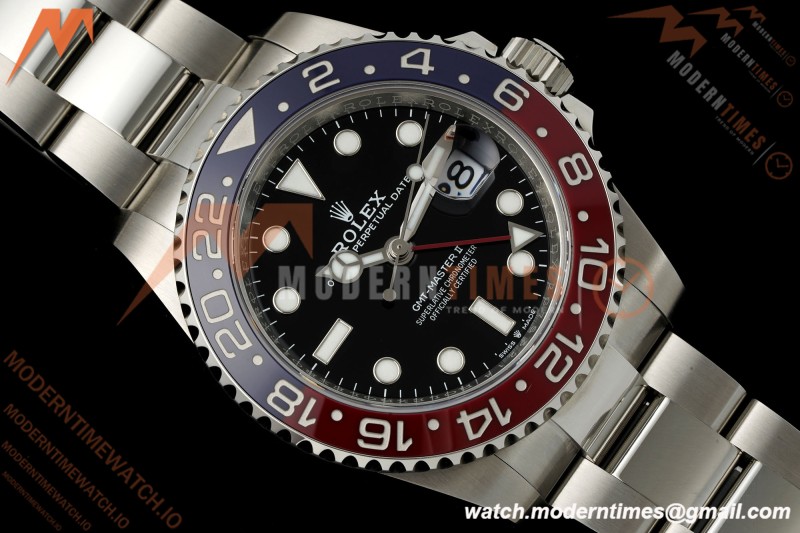 Rolex - GMT II 126710BLRO Pepsi 40mm 904L Oys SS/SS Black Dial RF JH3285