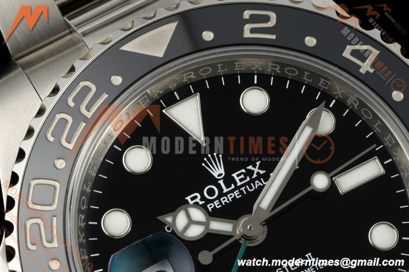 Rolex - GMT II 126720VTNR LHD 40mm 904L Oys SS/SS Black Dial RF JH3285