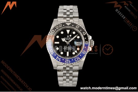 Rolex - GMT II 126710BLNR Batgirl 40mm 904L Jub SS/SS Black Dial RF JH3285 Free Sprung