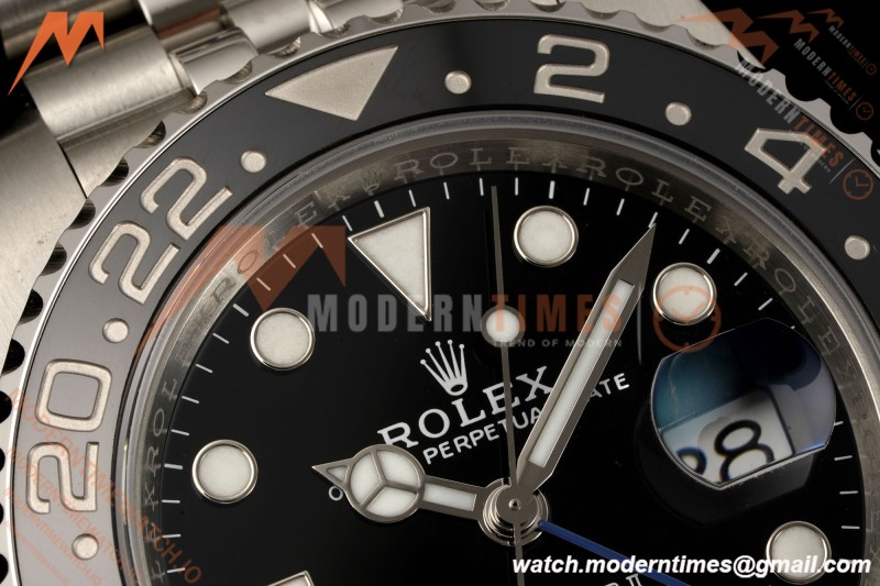 Rolex - GMT II 126710BLNR Batgirl 40mm 904L Jub SS/SS Black Dial RF JH3285 Free Sprung