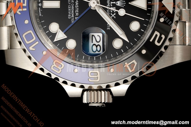 Rolex - GMT II 126710BLNR Batgirl 40mm 904L Jub SS/SS Black Dial RF JH3285 Free Sprung