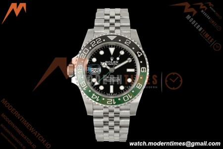 Rolex - GMT II 126720VTNR LHD 40mm 904L Jub SS/SS Black Dial RF JH3285 Free Sprung