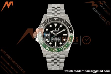 Rolex - GMT II 126720VTNR LHD 40mm 904L Jub SS/SS Black Dial RF JH3285 Free Sprung