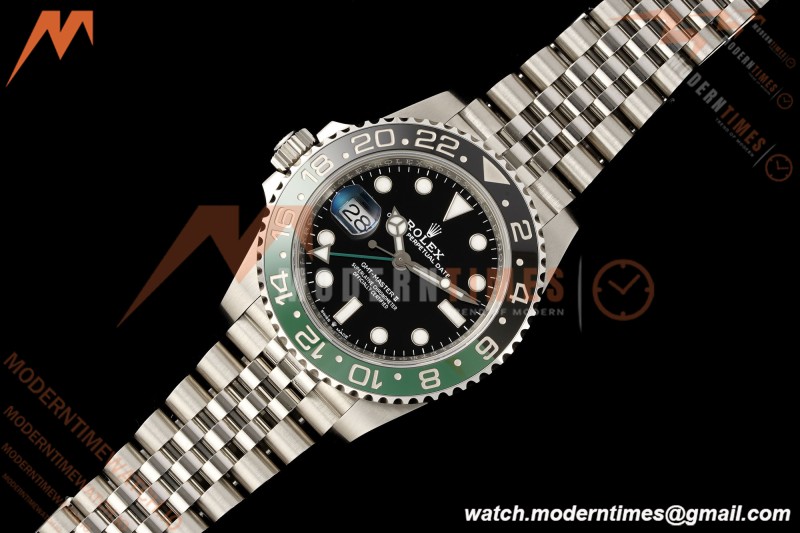 Rolex - GMT II 126720VTNR LHD 40mm 904L Jub SS/SS Black Dial RF JH3285 Free Sprung