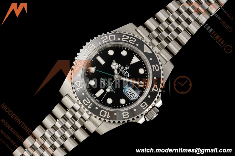 Rolex - GMT II 126710GRNR Bruce Wayne 40mm 904L Jub SS/SS Black Dial RF JH3285