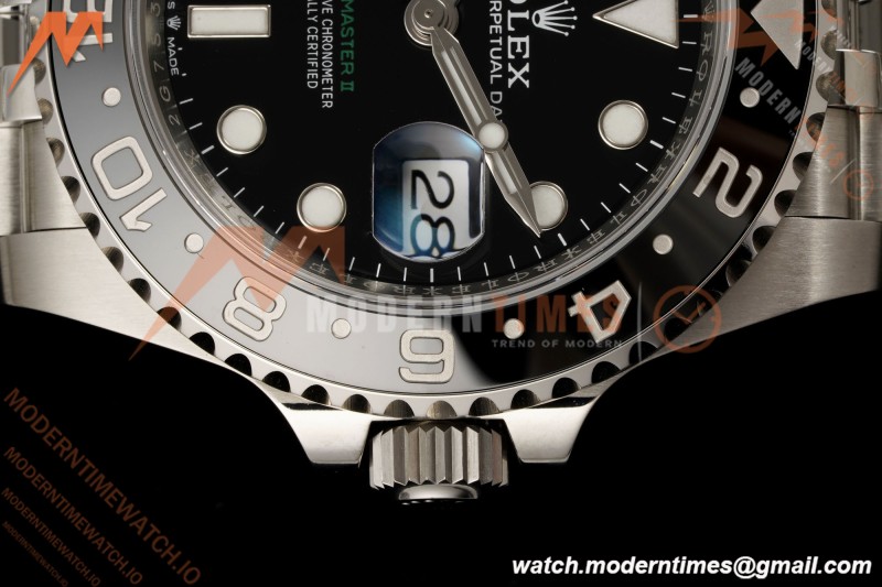 Rolex - GMT II 126710GRNR Bruce Wayne 40mm 904L Jub SS/SS Black Dial RF JH3285