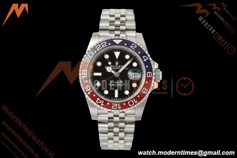Rolex - GMT II 126710BLRO Pepsi 40mm 904L Jub SS/SS Black Dial RF JH3285