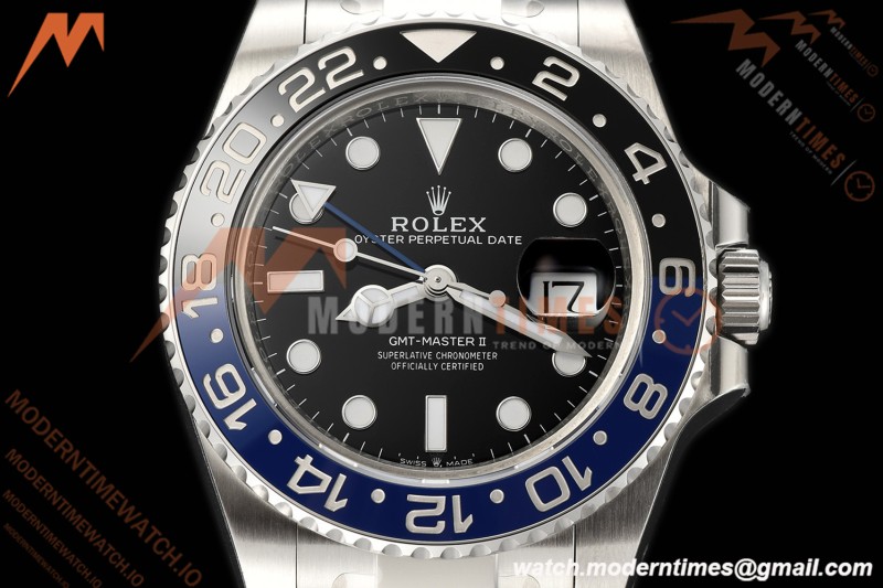 Rolex - GMT II 126710BLNR Batman 40mm 904L Oys SS/SS Black Dial VSF V3 DD3285