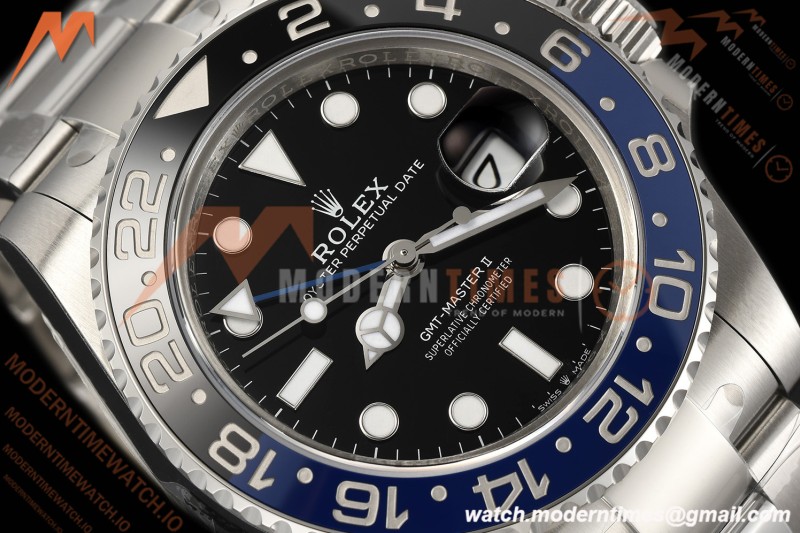 Rolex - GMT II 126710BLNR Batman 40mm 904L Oys SS/SS Black Dial VSF V3 DD3285