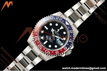 Rolex - GMT II 126710BLRO Pepsi 40mm Gain Weight 904L Oys SS/SS Black WF JH3285 CHS