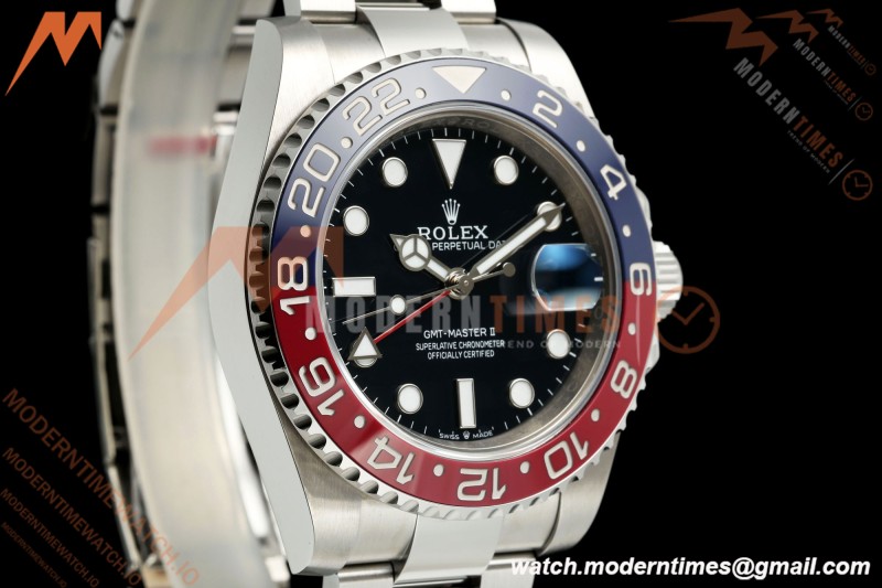 Rolex - GMT II 126710BLRO Pepsi 40mm Gain Weight 904L Oys SS/SS Black WF JH3285 CHS