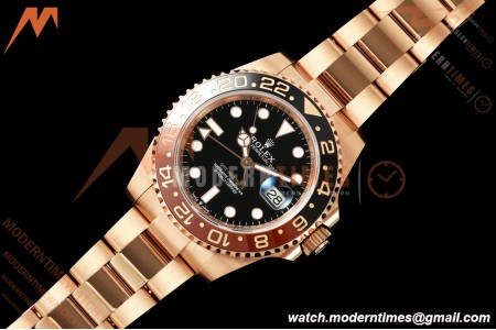 Rolex - GMT II 126715CHNR Rootbeer 40mm Gain Weight 904L Oys RG/RG Black WF JH3285 CHS