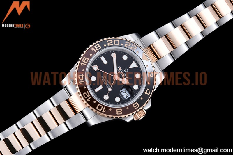 Rolex - GMT II 126711CHNR 904L RG/SS Blk GMF V6 SH3285 CHS