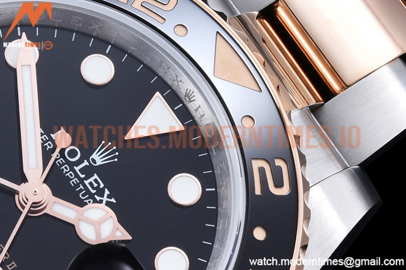 Rolex - GMT II 126711CHNR 904L RG/SS Blk GMF V6 SH3285 CHS