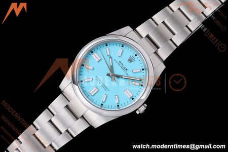 Rolex - Oyster Pert. 41mm 124300 SS/SS Turquoise Blue VF DD3230