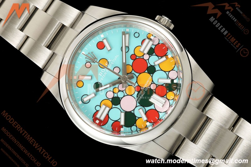 Rolex - Oyster Pert 41mm 124300 904L SS/SS Turquoise Celebration Dial Clean Plus DD3230