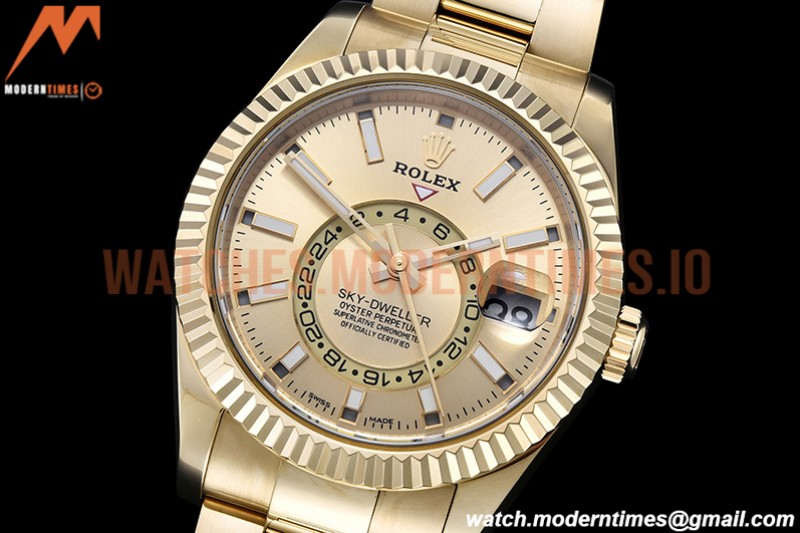 Rolex - Skydweller 326938 YG/YG Gold Noob Asian 23J