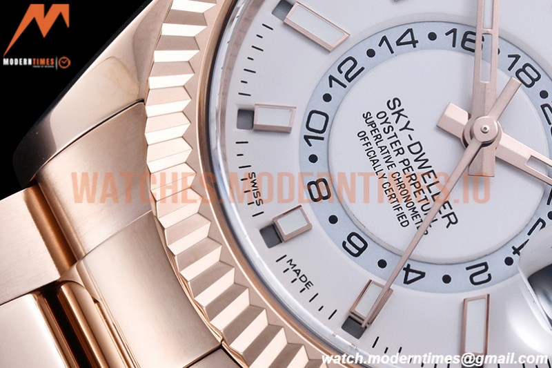 Rolex - Skydweller 326935 RG/RG White Noob Asian 23J